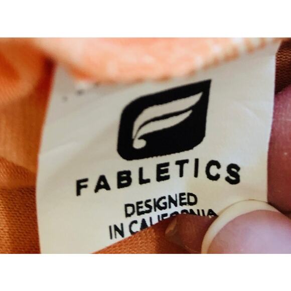 Fabletics Peach Scoop Neck Tie Back Tank Top  Medium - Picture 6 of 7